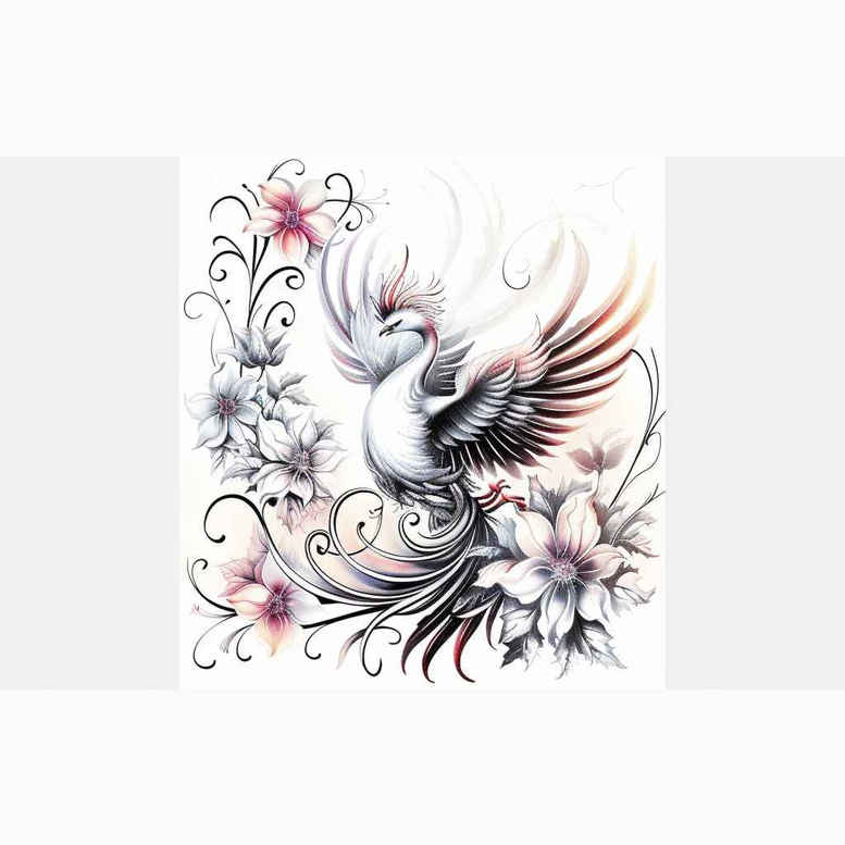phoenix-with-fire-and-light – tattoo design ideas free ai generated – realism-realistic-structure – for-lower-arm – Gallery: phoenix-inkby-ai