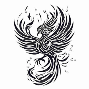 phoenix-with-ornamentation – tattoo design ideas free ai generated – neotraditional-bold-highlights – for-upper-shoulder – Gallery: phoenix-inkby-ai