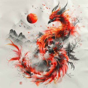 phoenix-with-ornamentation – tattoo design ideas free ai generated – realism-surface-complexity – for-wrist – Gallery: phoenix-inkby-ai