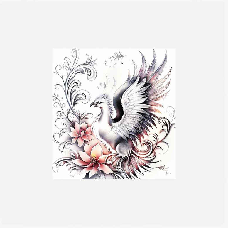 phoenix-with-shading – tattoo design ideas free ai generated – neotraditional-classic-motifs – for-wrist-side – Gallery: phoenix-inkby-ai
