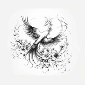 phoenix-with-shadow-and-light – tattoo design ideas free ai generated – realism-focal-blur – for-triceps – Gallery: phoenix-inkby-ai