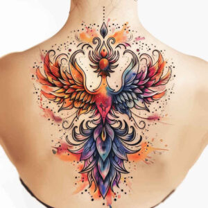 phoenix-with-symbolic-meaning – tattoo design ideas free ai generated – neotraditional-classic-composition – for-shoulder – Gallery: phoenix-inkby-ai
