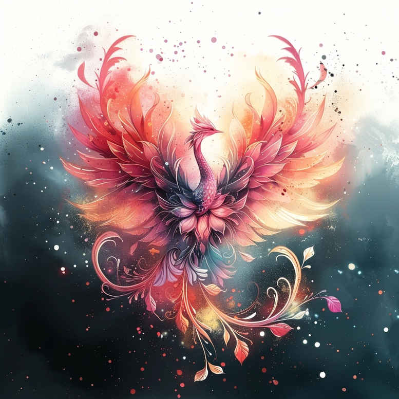 phoenix-with-symbolic-meaning – tattoo design ideas free ai generated – surrealism-blurred-edges – for-forearm – Gallery: phoenix-inkby-ai
