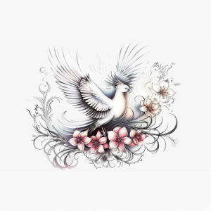 phoenix-with-waves – tattoo design ideas free ai generated – realism-visual-accuracy – for-upper-chest – Gallery: phoenix-inkby-ai