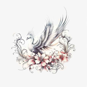 phoenix-with-wavy-lines-for-men – tattoo design ideas free ai generated – surrealism-disorienting – for-side-torso – Gallery: phoenix-inkby-ai