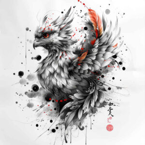 phoenix tattoo design ideas bright color fiery flame strength and power