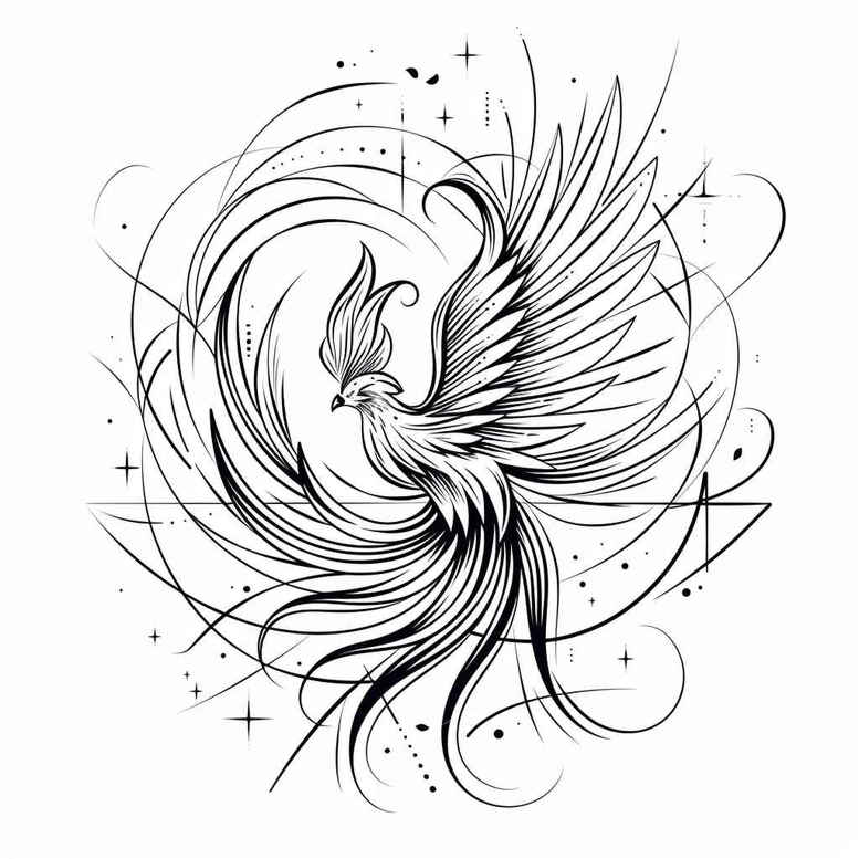 phoenix tattoo design ideas vintage influence fiery tail meaning endurance