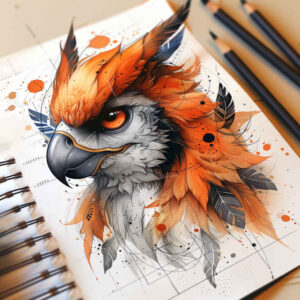 phoenix tattoo design ideas esoteric symbolism fiery thunder for lower chest