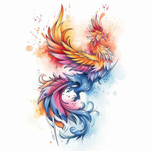 phoenix tattoo design ideas Realism precise anatomy fiery wings shows endurance
