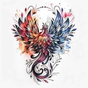 phoenix tattoo design ideas Surrealism phantasm fire bird for inner arm