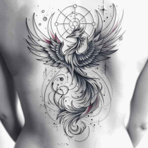 phoenix tattoo design ideas Surrealism whimsical fire for stomach