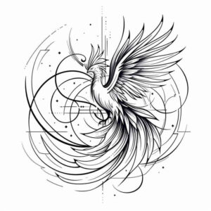 phoenix tattoo design ideas moody legend for lower thigh