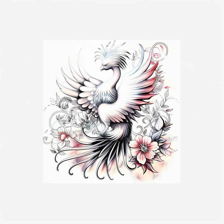 phoenix tattoo design ideas Realism emotional realism magical for back of neck