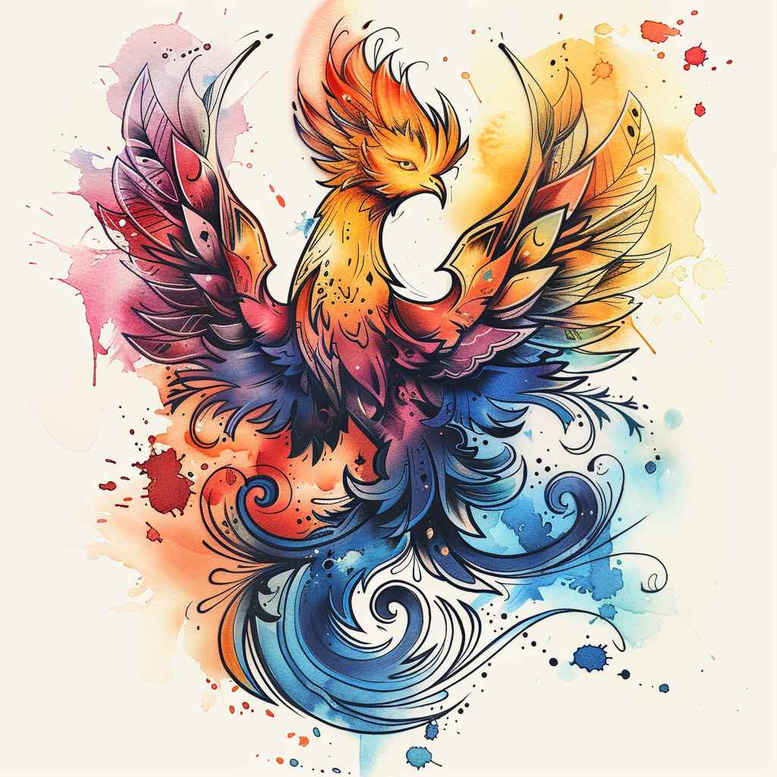 phoenix tattoo design ideas Realism lifelike eyes myth for full back
