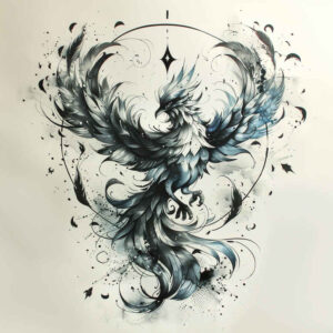 phoenix tattoo design ideas Realism depth of field renewal represents strength