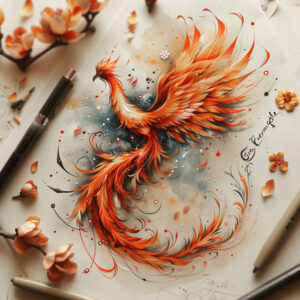 phoenix tattoo design ideas artistic shading transformation symbol for behind ear