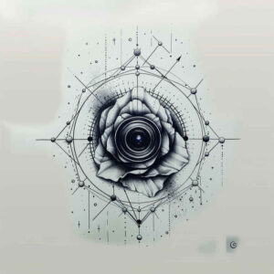 analog-photography-tattoo – tattoo design ideas free ai generated – minimal-texture – for-scapula – Gallery: photography-inkby-ai