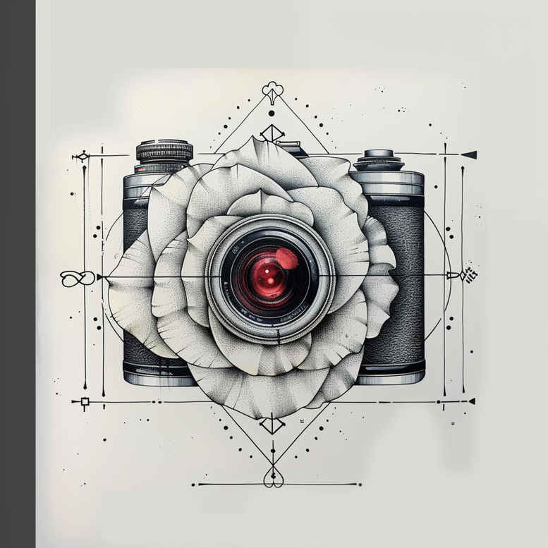 creative-photography-tattoo – tattoo design ideas free ai generated – gentle – for-hip – Gallery: photography-inkby-ai