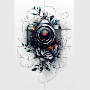 delicate-photography-tattoo – tattoo design ideas free ai generated – abstract – for-foot – Gallery: photography-inkby-ai