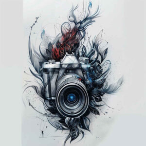 delicate-photography-tattoo – tattoo design ideas free ai generated – bare – for-palm – Gallery: photography-inkby-ai