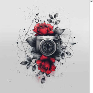 documentary-photography-tattoo – tattoo design ideas free ai generated – essential-lines – for-upper-back – Gallery: photography-inkby-ai