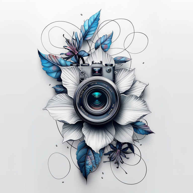 light-effect-photo-tattoo – tattoo design ideas free ai generated – minimalist – for-side – Gallery: photography-inkby-ai