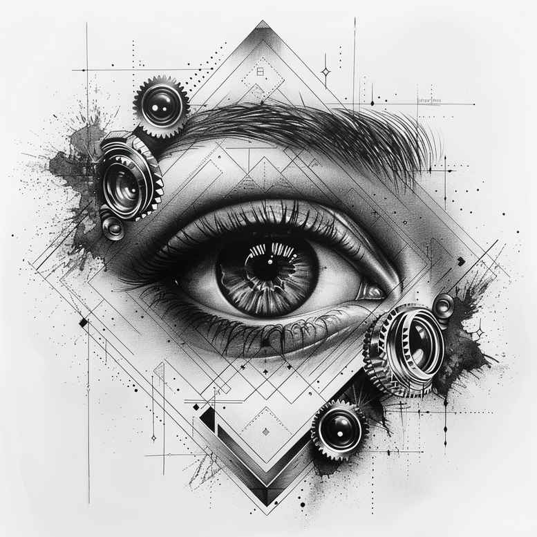 light-effect-photo-tattoo – tattoo design ideas free ai generated – tiny-motif – for-upper-chest – Gallery: photography-inkby-ai