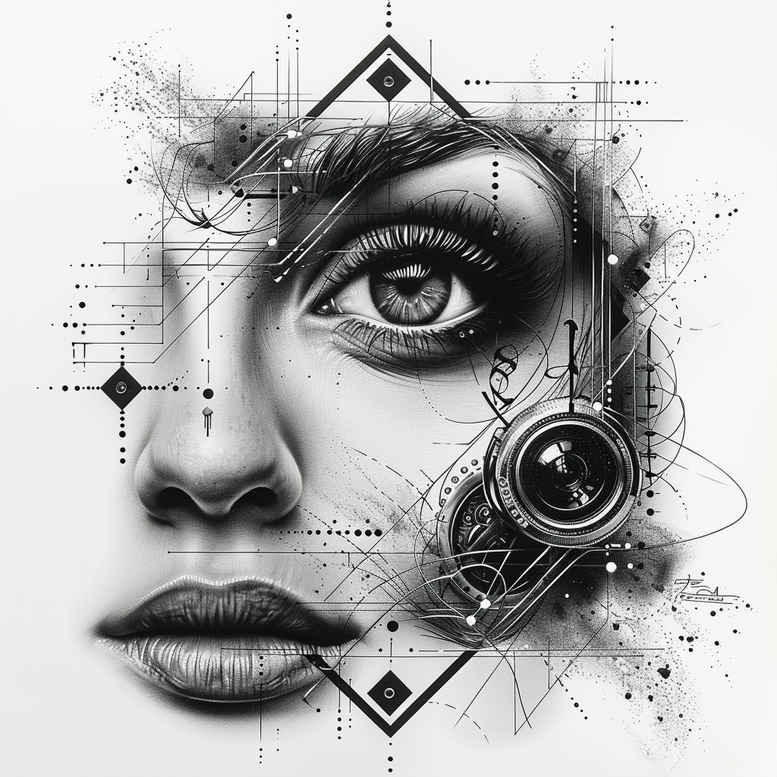 minimalist-photography-tattoo – tattoo design ideas free ai generated – essential-lines – for-forearm – Gallery: photography-inkby-ai