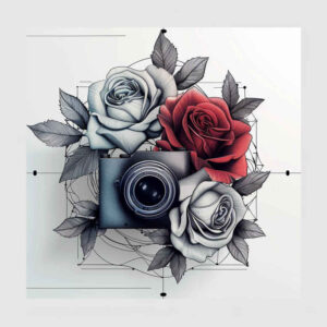 minimalist-photography-tattoo – tattoo design ideas free ai generated – unembellished – for-outer-arm – Gallery: photography-inkby-ai