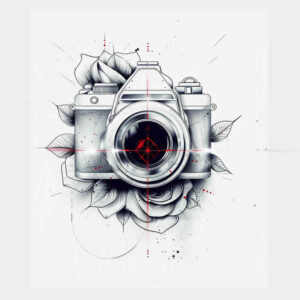 motion-photography-tattoo – tattoo design ideas free ai generated – whisper-line – for-lower-thigh – Gallery: photography-inkby-ai