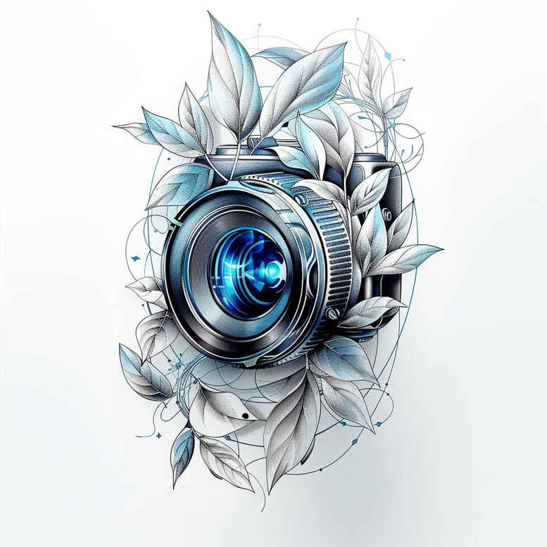 nature-photography-tattoo – tattoo design ideas free ai generated – dotwork – for-thigh – Gallery: photography-inkby-ai