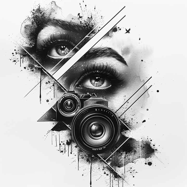 nature-photography-tattoo – tattoo design ideas free ai generated – no-shading – for-shoulder – Gallery: photography-inkby-ai