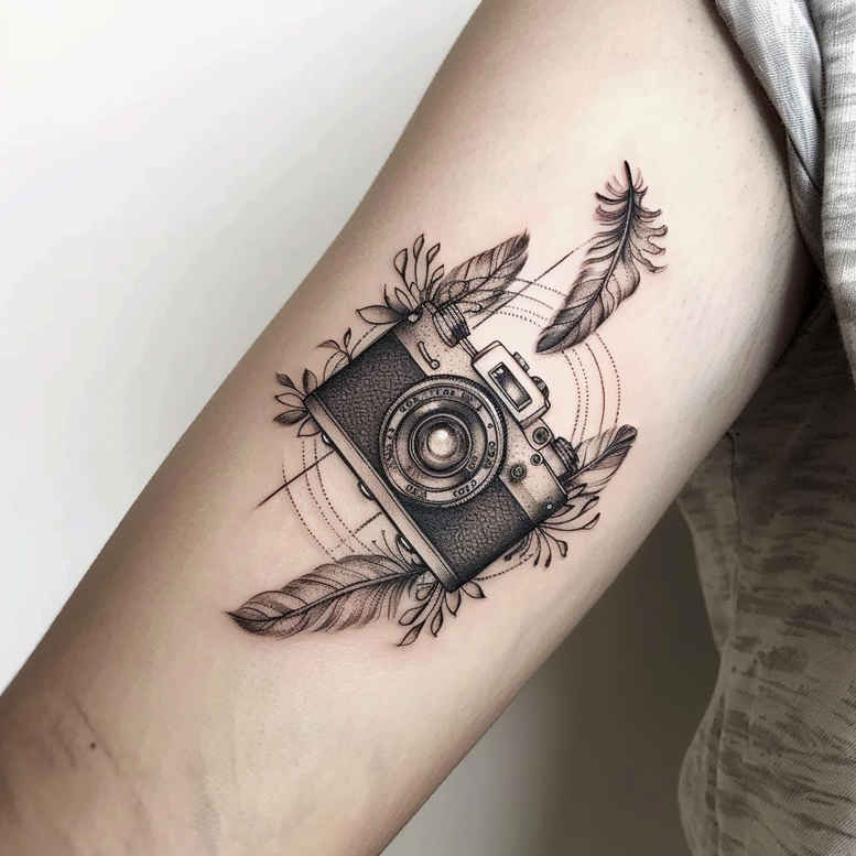 night-photography-tattoo – tattoo design ideas free ai generated – airy-touch – for-ribs – Gallery: photography-inkby-ai