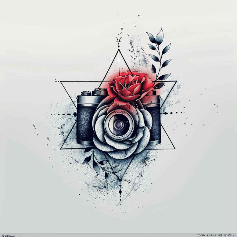 pastel-color-photography-tattoo – tattoo design ideas free ai generated – diminutive – for-upper-arm – Gallery: photography-inkby-ai