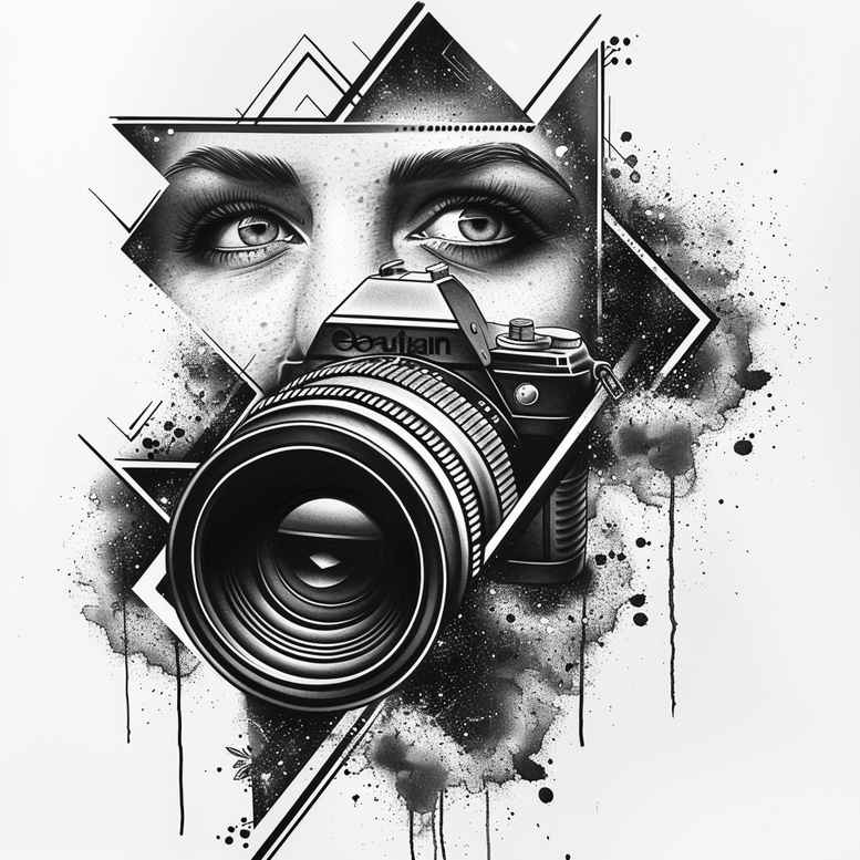 photo-session-tattoo – tattoo design ideas free ai generated – clear-cut – for-elbow – Gallery: photography-inkby-ai