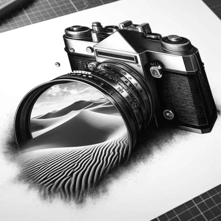 photo-session-tattoo – tattoo design ideas free ai generated – whisper-line – for-calf – Gallery: photography-inkby-ai