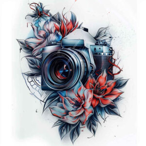 photography-hobby-tattoo – tattoo design ideas free ai generated – elegant – for-nape – Gallery: photography-inkby-ai