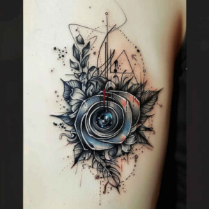 photography-tattoo – tattoo design ideas free ai generated – micro-line – for-back-of-neck – Gallery: photography-inkby-ai
