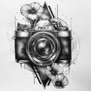 photography-tattoo – tattoo design ideas free ai generated – pinprick – for-lower-chest – Gallery: photography-inkby-ai
