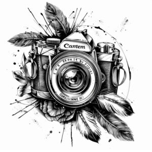 portrait-photography-tattoo – tattoo design ideas free ai generated – minimal-texture – for-spine – Gallery: photography-inkby-ai