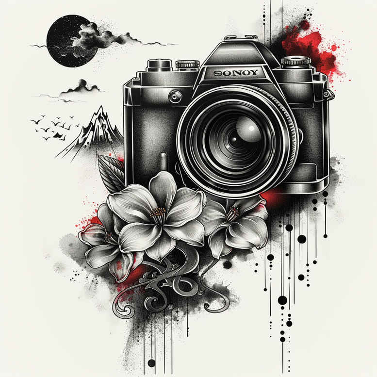 portrait-photography-tattoo – tattoo design ideas free ai generated – tiny-tattoo – for-shin – Gallery: photography-inkby-ai