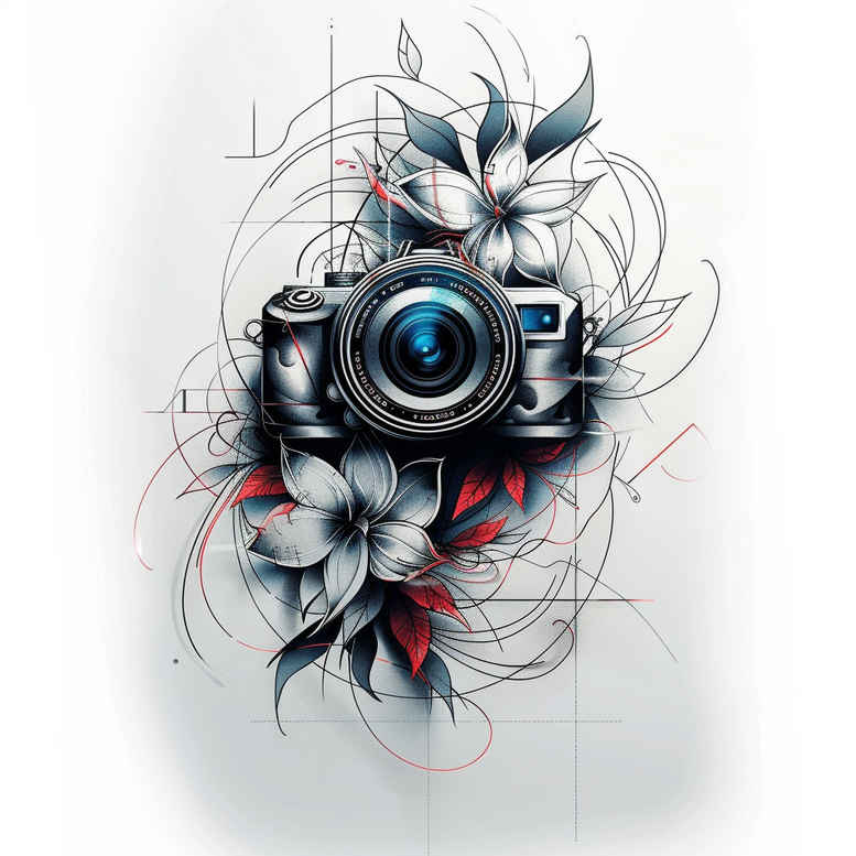 shaded-photo-tattoo – tattoo design ideas free ai generated – pure-outline – for-arm – Gallery: photography-inkby-ai