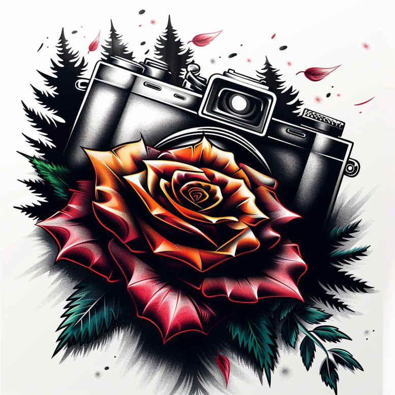 sports-photography-tattoo – tattoo design ideas free ai generated – symbolic – for-upper-back – Gallery: photography-inkby-ai