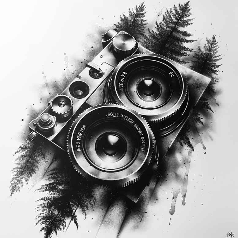 street-photography-tattoo – tattoo design ideas free ai generated – discreet – for-back-shoulder – Gallery: photography-inkby-ai