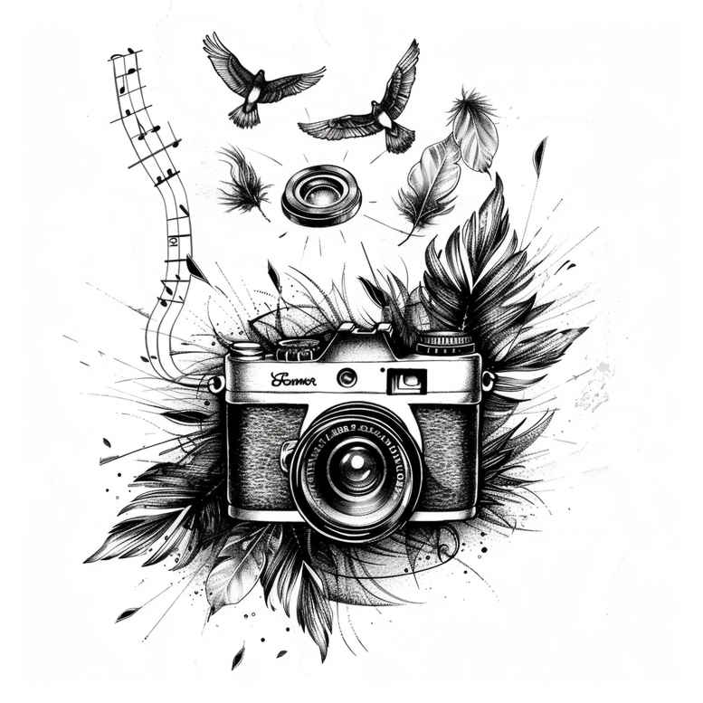 street-photography-tattoo – tattoo design ideas free ai generated – refined-ink – for-lower-leg – Gallery: photography-inkby-ai