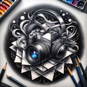 symbolic-photography-tattoo – tattoo design ideas free ai generated – minimalist – for-lower-arm – Gallery: photography-inkby-ai
