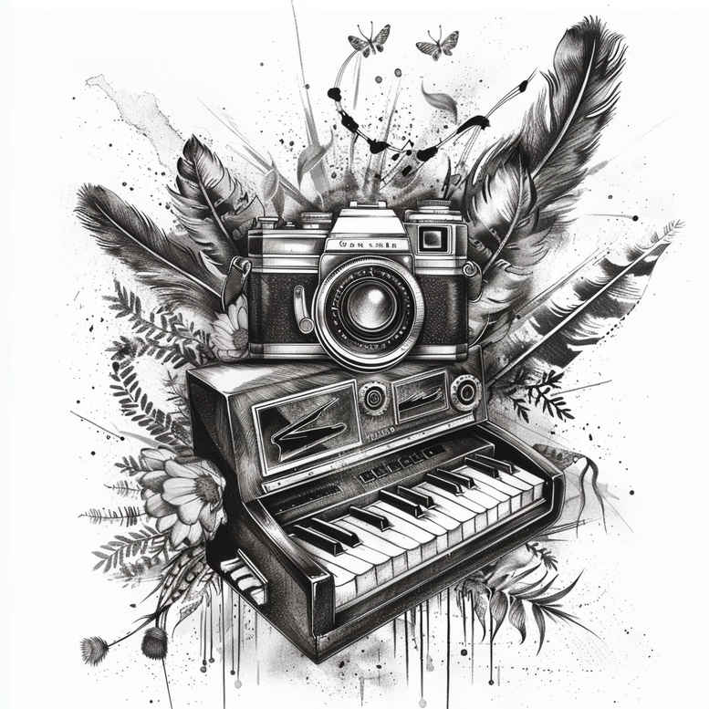 photography tattoo design ideas uncluttered detail for side torso