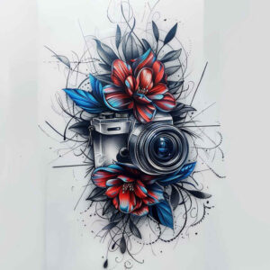 photography tattoo design ideas discreet detail for upper chest