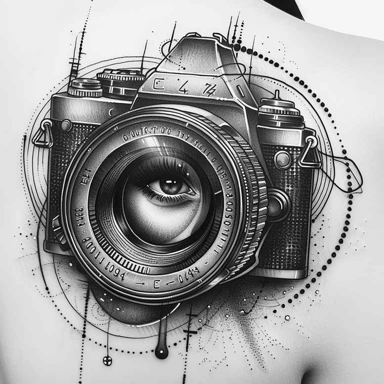 photography tattoo design ideas point minimal detail symbolising resilience