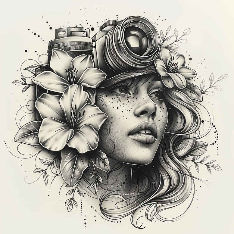 photography tattoo design ideas clean stroke framing for back